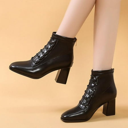 Tdoqot Womens Faux Fur Boots- Chunky Heel Warm Mid-Heel Christmas Gifts Women s Ankle Boots Black 38
Tdoqot Womens Faux Fur Boots- Chunky Heel Warm Mid-Heel Christmas Gifts Women s Ankle Boots Black 38