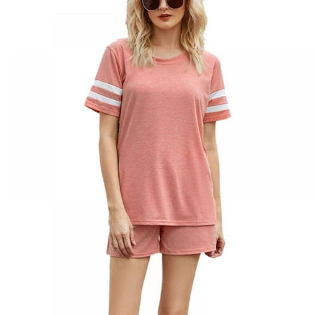 Linen Purity Short Sleeve Pajamas Set for Women Striped Splice Tops And Shorts Sleepwear Two Piece Loungewear with Pockets Casual Pajamas Sets
Linen Purity Short Sleeve Pajamas Set for Women Striped Splice Tops And Shorts Sleepwear Two Piece Loungewear with Pockets Casual Pajamas Sets
