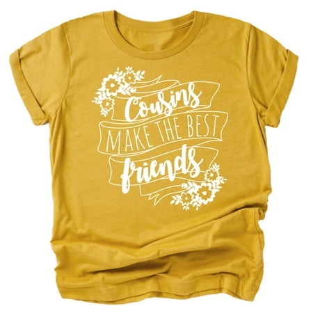 Cousins Make The Best Friends Flower Banner T-Shirts and Bodysuits for Matching Girl Cousins White on Mustard Shirt 4T
Cousins Make The Best Friends Flower Banner T-Shirts and Bodysuits for Matching Girl Cousins White on Mustard Shirt 4T