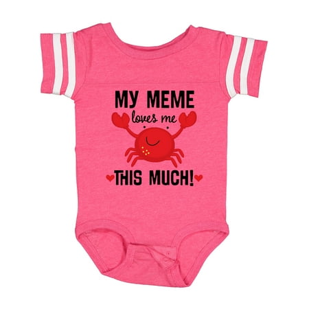 Inktastic Meme Loves Me Grandson Gift Baby Boy or Baby Girl Bodysuit