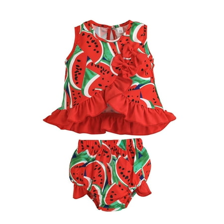 Toddler Infant Baby Girls Watermelon Pattern Tops and Shorts 2PCS Outfits Set Sizes 6months-2T
Toddler Infant Baby Girls Watermelon Pattern Tops and Shorts 2PCS Outfits Set Sizes 6months-2T