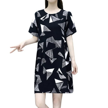 Wedding Guest Dresses for Women Pink Dress for Women Fashion Womens Short Sleeve Printed Round Collar Dress Dresses for Women Formal Dresses for Women Evening Party Summer Savings Black XL
Wedding Guest Dresses for Women Pink Dress for Women Fashion Womens Short Sleeve Printed Round Collar Dress Dresses for Women Formal Dresses for Women Evening Party Summer Savings Black XL