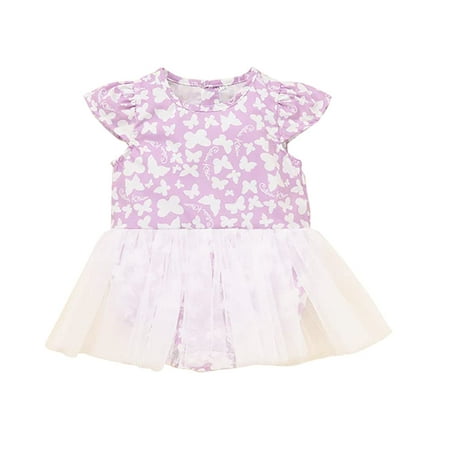 StylesILove Baby Toddler Girls Butterfly Print Flutter Sleeve Relaxed Romper Tutu Dress Princess Summer Dressy Outfit (9 Months Lilac)
StylesILove Baby Toddler Girls Butterfly Print Flutter Sleeve Relaxed Romper Tutu Dress Princess Summer Dressy Outfit (9 Months Lilac)