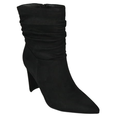 Delicious Women Mid-Calf Short Slouch Boots High Heels Side Zipper Booties Pointed Toe Public-S Black Suede 10
Delicious Women Mid-Calf Short Slouch Boots High Heels Side Zipper Booties Pointed Toe Public-S Black Suede 10