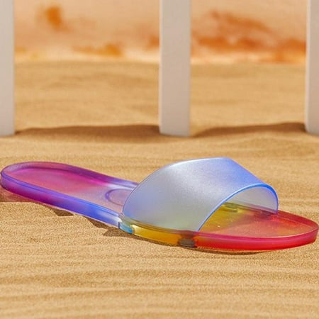Binmer Women s Transparent Colored Round Head Flat Handed Beach Bathroom Slippers Shoes
Binmer Women s Transparent Colored Round Head Flat Handed Beach Bathroom Slippers Shoes