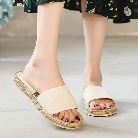 KKCXFJX slippers for women Summer Ladies Imitation Straw Slippers Fashion Flat Beach Flip Flops Shoes Slippers
KKCXFJX slippers for women Summer Ladies Imitation Straw Slippers Fashion Flat Beach Flip Flops Shoes Slippers