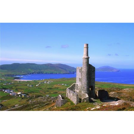 Posterazzi DPI1803211LARGE Allihies Co Cork Ireland - Old Mine Building Poster Print by The Irish Image Collection, 36 x 24 - Large