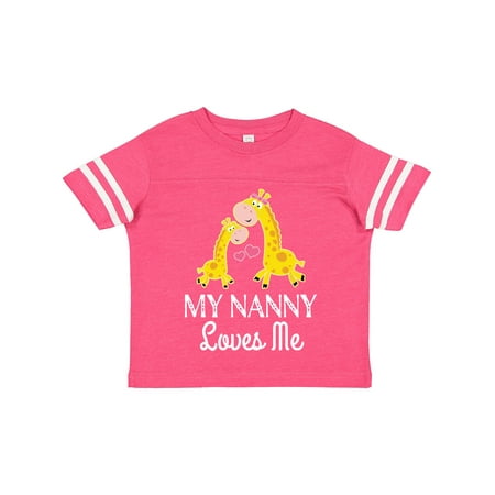 Inktastic My Nanny Loves Me Giraffe Gift Toddler Boy or Toddler Girl T-Shirt