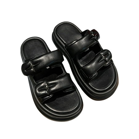 Ritualay Ladies Sport Sandal Slip On Platform Sandals Open Toe Summer Shoes Comfortable Soft Slides Women Womens Beach Black 1# 6
Ritualay Ladies Sport Sandal Slip On Platform Sandals Open Toe Summer Shoes Comfortable Soft Slides Women Womens Beach Black 1# 6
