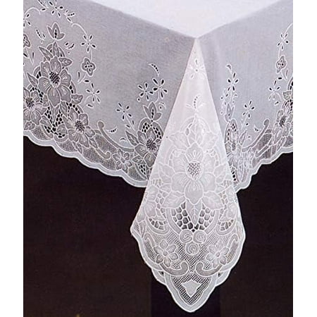 Spill Tablecloth Heavy Vinyl lace with Full Vinyl Backing Easy Care (54x72 Inches Rectangular White)
Spill Tablecloth Heavy Vinyl lace with Full Vinyl Backing Easy Care (54x72 Inches Rectangular White)