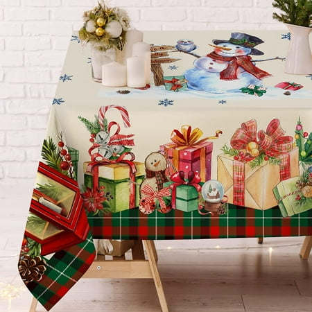 JOOCAR Christmas Tablecloth Rectangular Christmas Tablecloth Santa Snowman Sleigh Reindeer Christmas Tablecloth for Home Kitchen Table Party Decorations
JOOCAR Christmas Tablecloth Rectangular Christmas Tablecloth Santa Snowman Sleigh Reindeer Christmas Tablecloth for Home Kitchen Table Party Decorations