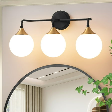 Bathroom vanity lights black 3 light modern vanity light fixtures 
Bathroom vanity lights black 3 light modern vanity light fixtures