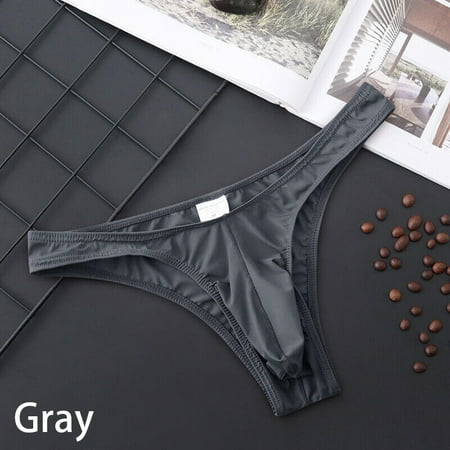 Men Sexy Briefs G String Thong Underwear Low Rise Panties Underpants Translucent