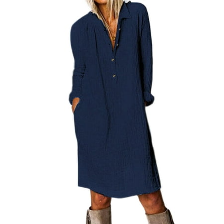 Colisha Night Shirts Dress For Womens Long Sleeve Casual Lounge Cotton T-shirts Dress Sleepwear Nightgown Pajama Dress Navy Blue XL
Colisha Night Shirts Dress For Womens Long Sleeve Casual Lounge Cotton T-shirts Dress Sleepwear Nightgown Pajama Dress Navy Blue XL