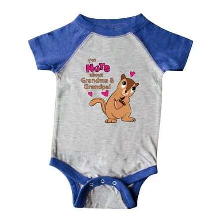 Inktastic I m Nuts About Grandma and Grandpa Gift Baby Boy or Baby Girl Bodysuit