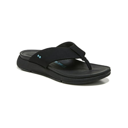 Ryka Womens Timid Slip On Flip-Flop Wedge Sandals