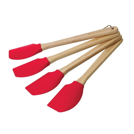 Baker s Secret Silicone Heat Resistant Set of 4 Spatula 12 Red