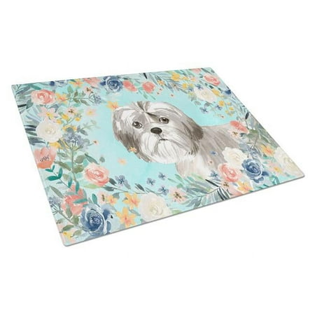 Shih Tzu Puppy Glass Cutting Board - Large