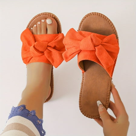Women s bowknot decor slide sandals lightweight open toe slip on shoes women s casual walking shoes for koningsdvo/King s Day
Women s bowknot decor slide sandals lightweight open toe slip on shoes women s casual walking shoes for koningsdvo/King s Day