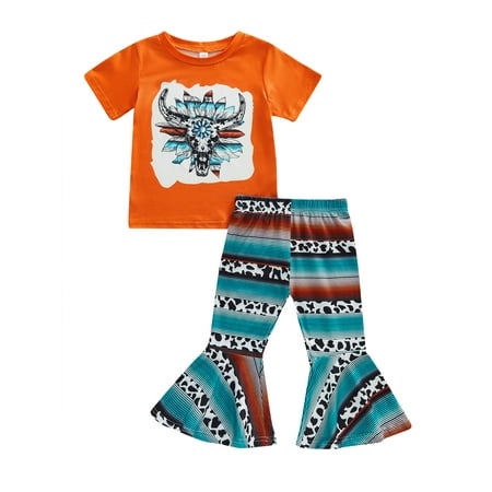 CenturyX 0-6Y Casual Kids Girl Clothing Cartoon Cow Print Round Neck Short Sleeve T-shirt+Leopard Striped Flare Pants Summer 2pcs Orange 4-5 Years
CenturyX 0-6Y Casual Kids Girl Clothing Cartoon Cow Print Round Neck Short Sleeve T-shirt+Leopard Striped Flare Pants Summer 2pcs Orange 4-5 Years