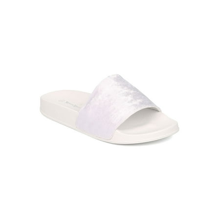 New Women Nature Breeze Fluff-02 Velvet Open Toe Footbed Flat Sandal