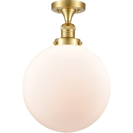 Satin Gold Tone Semi Flush 12 Wide Steel/Cast Brass/Glass Medium Base LED 1 Light Fixture
Satin Gold Tone Semi Flush 12 Wide Steel/Cast Brass/Glass Medium Base LED 1 Light Fixture