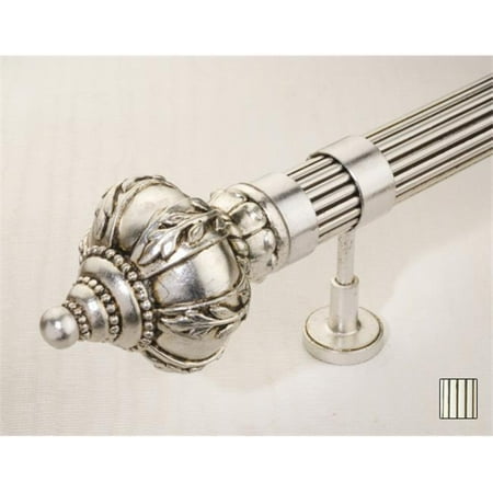 WinarT USA 8.1064.45.10.280 Palas 1064 Curtain Rod Set - 1.75 in. - Antique Pearl White - 110 in.