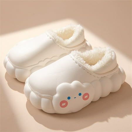 HAXMNOU Autumn And Winter Girls And Boys Slippers Flat Bottom Non Slip Soft Plush Warm And Comfortable Cute Cartoon Cloud Shape White
HAXMNOU Autumn And Winter Girls And Boys Slippers Flat Bottom Non Slip Soft Plush Warm And Comfortable Cute Cartoon Cloud Shape White