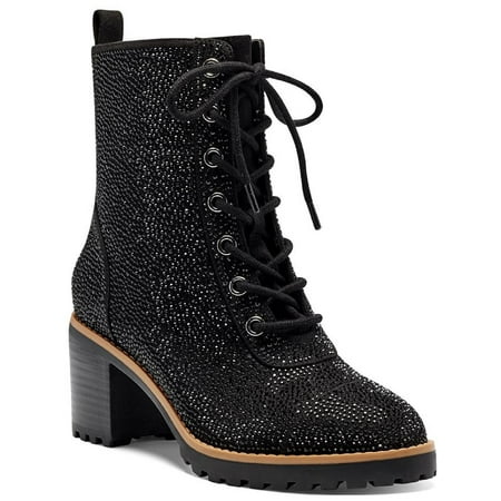 INC Womens Samira 2 Rhinestone Almond Toe Mid-Calf Boots