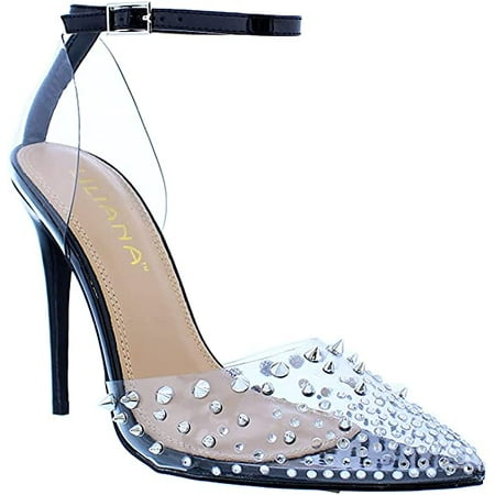 LILIANA POLYURETHANE KIMYE-15 CLEAR PVC WITH SPIKES POINTED TOE OPEN SHANK PUMP
LILIANA POLYURETHANE KIMYE-15 CLEAR PVC WITH SPIKES POINTED TOE OPEN SHANK PUMP