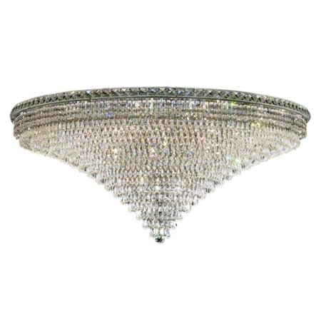 pwg lighting - lighting by pecaso 2148f48c-rc karci heirloom handcut crystal flush mount, chrome