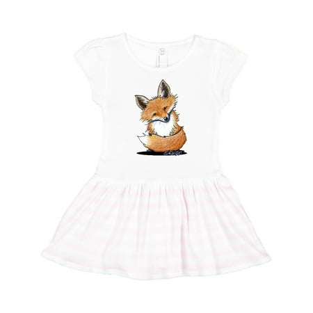 Inktastic KiniArt Fox Gift Toddler Girl Dress