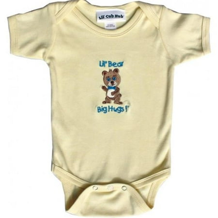 Yellow Short Sleeve Boy Bear Onesie