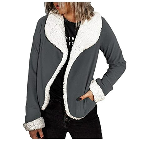 Womens Fleece Lined Flannel Tailo Jacket Women Motorcycle Jackets Lapel Leather Buckle Long Sleeve Cool Jacket Faux Lamb Wool Motorcycle Jackets Maternity Sweaters Winter
Womens Fleece Lined Flannel Tailo Jacket Women Motorcycle Jackets Lapel Leather Buckle Long Sleeve Cool Jacket Faux Lamb Wool Motorcycle Jackets Maternity Sweaters Winter