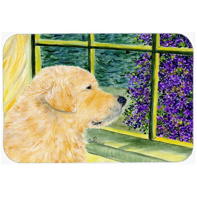 Large Carolines Treasures LH9502LCB Dachshund with English Union Jack British Flag Glass Cutting Board Multicolor