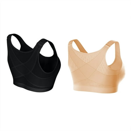 Mackneog Plus Size Underwear Bra for Seniors Front Closure Sora Bra for Older Women Front Closure Embraced Bra Posture Corrector Bra 2PC (Black and Beige) NylonSpandex
Mackneog Plus Size Underwear Bra for Seniors Front Closure Sora Bra for Older Women Front Closure Embraced Bra Posture Corrector Bra 2PC (Black and Beige) NylonSpandex