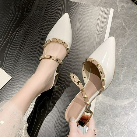Baotou Half Slippers Sandals Women‘s Pointed Thick Heel Low Heel Fashionable Outwear Patent Cyber Celebrant Sandals
Baotou Half Slippers Sandals Women‘s Pointed Thick Heel Low Heel Fashionable Outwear Patent Cyber Celebrant Sandals