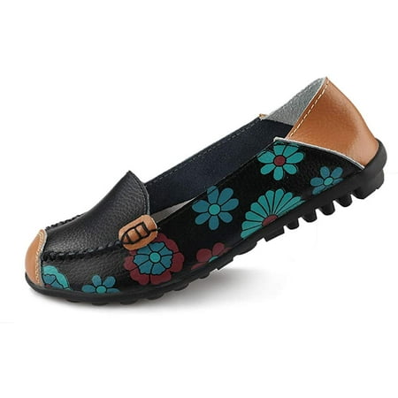 YAZI Womens Comfortable Leather Floral Print Flats Casual Driving Loafers Walking Shoes for Women
YAZI Womens Comfortable Leather Floral Print Flats Casual Driving Loafers Walking Shoes for Women