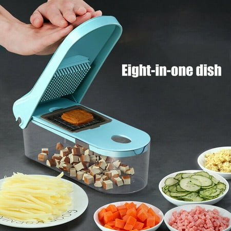 Alexsix 8 In 1 Multi-functional Manual Onion Chopper Vegetable Slicer Household Tool