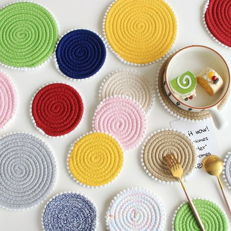 GROFRY Coaster Eco-friendly Wear Resistant Cotton Rope Heat-insulated Placement Mat for Home
GROFRY Coaster Eco-friendly Wear Resistant Cotton Rope Heat-insulated Placement Mat for Home