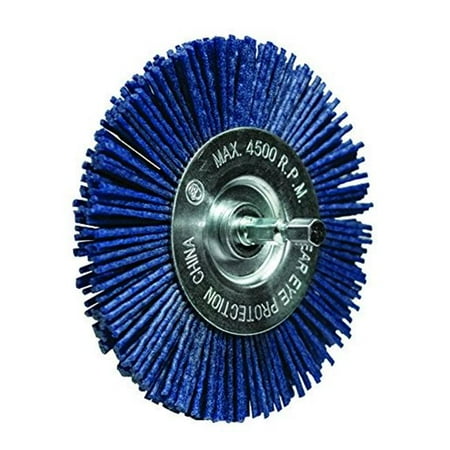 Century Drill & Tool CY77443 4 in. Radial Fine Nylon Hex Shank Wheel Brush