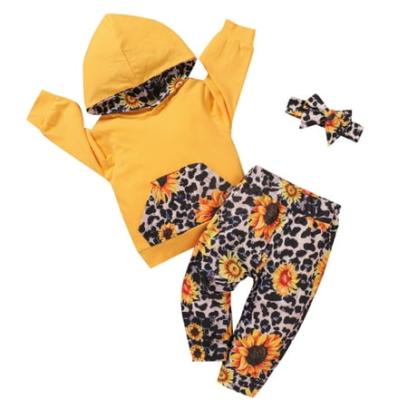YWDJ 0-24Months Outfit Sets for Girls Suit Sweatshirt Set Hooded Sunflower Western Pants Three Piece Set Gold 0-6 Months 
YWDJ 0-24Months Outfit Sets for Girls Suit Sweatshirt Set Hooded Sunflower Western Pants Three Piece Set Gold 0-6 Months