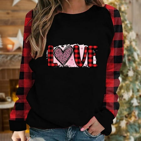 Hvyesh Women Valentine s Day Pullover Sweatshirts Heart Letter Print Long Sleeve Crewneck Loose Spring Sweater Tops Black shirts for women XL
Hvyesh Women Valentine s Day Pullover Sweatshirts Heart Letter Print Long Sleeve Crewneck Loose Spring Sweater Tops Black shirts for women XL