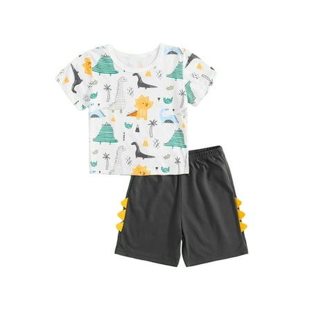 Canrulo Baby Boys 2Pcs Summer Tracksuits Cartoon Dinosaur T-Shirt + Shorts Outfits Set White 2-3 Years
Canrulo Baby Boys 2Pcs Summer Tracksuits Cartoon Dinosaur T-Shirt + Shorts Outfits Set White 2-3 Years