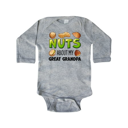 Inktastic Nuts About My Great Grandpa Peanut Almond Pistachio Gift Baby Boy or Baby Girl Long Sleeve Bodysuit
Inktastic Nuts About My Great Grandpa Peanut Almond Pistachio Gift Baby Boy or Baby Girl Long Sleeve Bodysuit