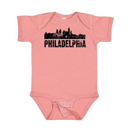 Inktastic Philadelphia Skyline Grunge Gift Baby Boy or Baby Girl Bodysuit