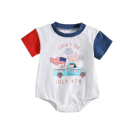 ELF 4th of July Baby Boys Girls Outfts Car Print Short Sleeve Summer Romper Cute Clothes for 0-12 Months Toddler Boys Girls
ELF 4th of July Baby Boys Girls Outfts Car Print Short Sleeve Summer Romper Cute Clothes for 0-12 Months Toddler Boys Girls