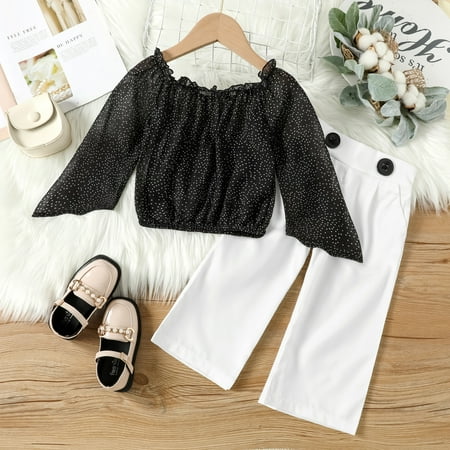 Cathalem Infant Girls Outfits Toddler Kids Baby Girls Long Sleeve Chiffon Dot Off Shoulder T Shirt Baby Girl Clothes for Women Childrenscostume Black 5-6 Years
Cathalem Infant Girls Outfits Toddler Kids Baby Girls Long Sleeve Chiffon Dot Off Shoulder T Shirt Baby Girl Clothes for Women Childrenscostume Black 5-6 Years