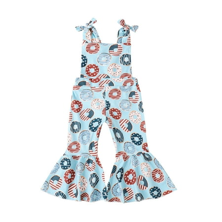 CenturyX Toddler Baby Girls Fourth of July Jumpsuit Cute Print Sleeveless Romper Overalls Bell-Bottoms Outfits
CenturyX Toddler Baby Girls Fourth of July Jumpsuit Cute Print Sleeveless Romper Overalls Bell-Bottoms Outfits