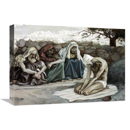 22 in. Job & His Three Friends Art Print - James Tissot